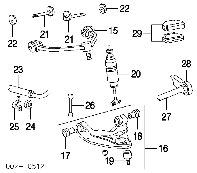Купить 1L5Z5484BA Ford Втулки переднего стабилизатора