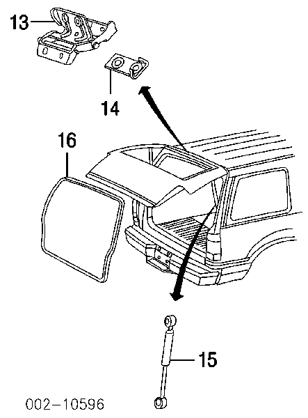 Амортизатор крышки багажника (двери 3/5-й задней) на Lincoln Navigator UN173
