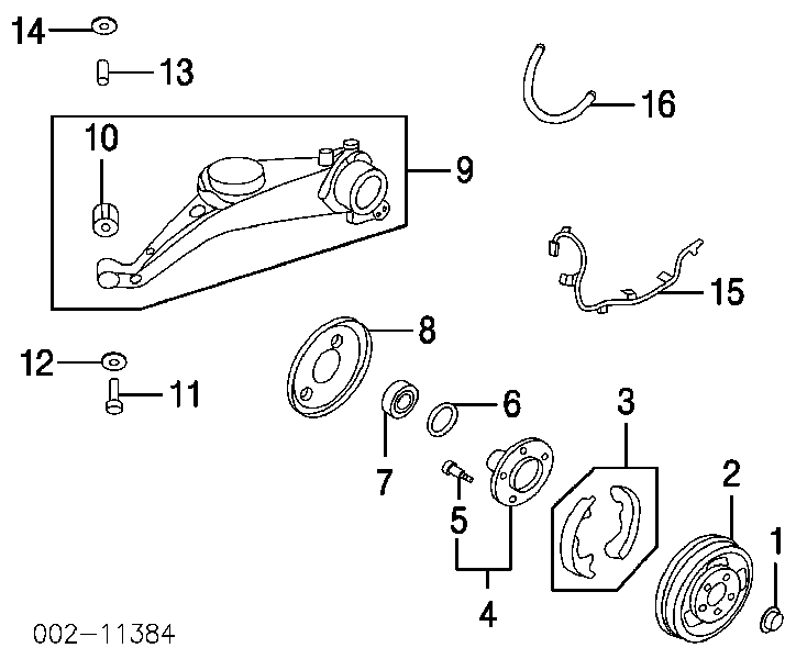 Ступица задняя YL8Z1109BA Ford