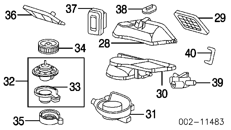 Вентилятор печки XW4Z19805EA Ford