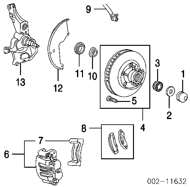 Передние тормозные колодки 3L2Z2001AA Ford