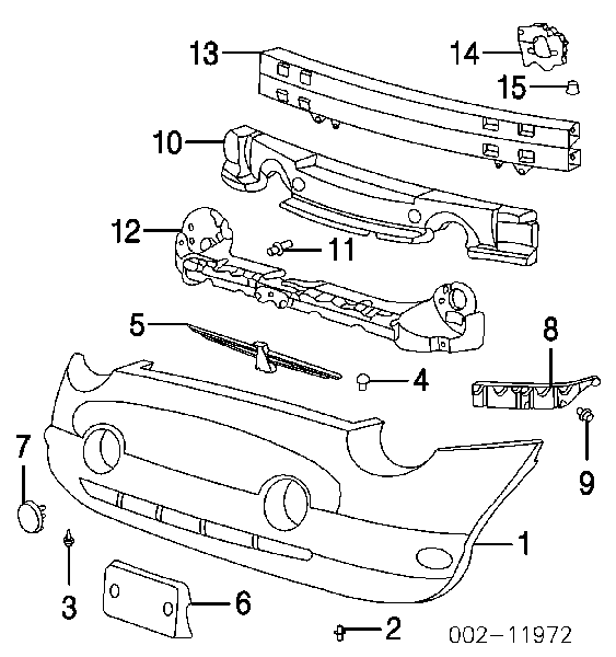 Пистон (клип) крепления подкрылка переднего крыла N803043S Ford