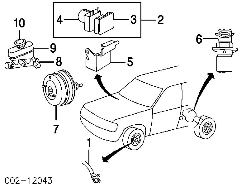 XL2Z2C204AB Ford датчик абс (abs передний)