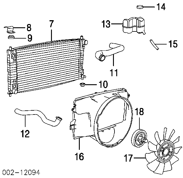 Вентилятор (крыльчатка) радиатора охлаждения на Lincoln Navigator U228