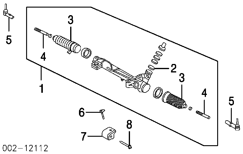 RPK120005PR Dorman bota de proteção do mecanismo de direção (de cremalheira)