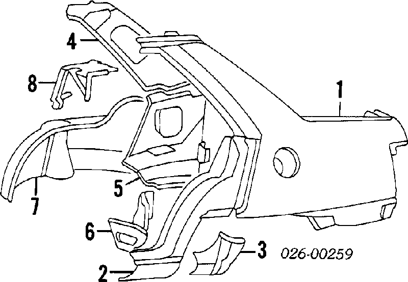 Крыло заднее правое на Mitsubishi Lancer III 