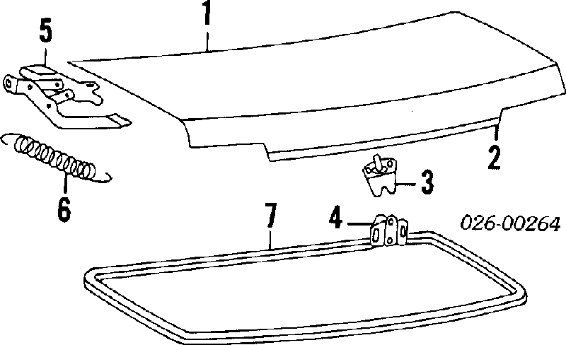 Крышка багажника на Mitsubishi Lancer III 