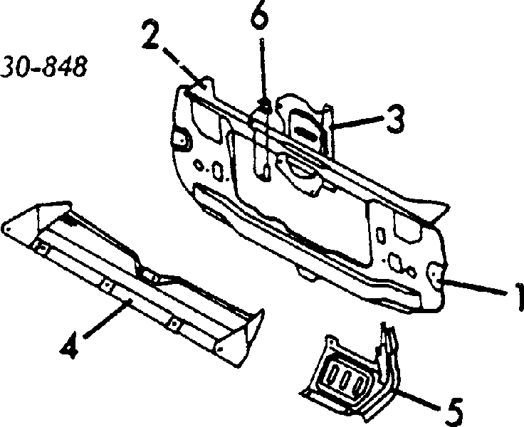 Suporte do radiador montado (painel de montagem de fixação das luzes) para Nissan Sunny (B11)
