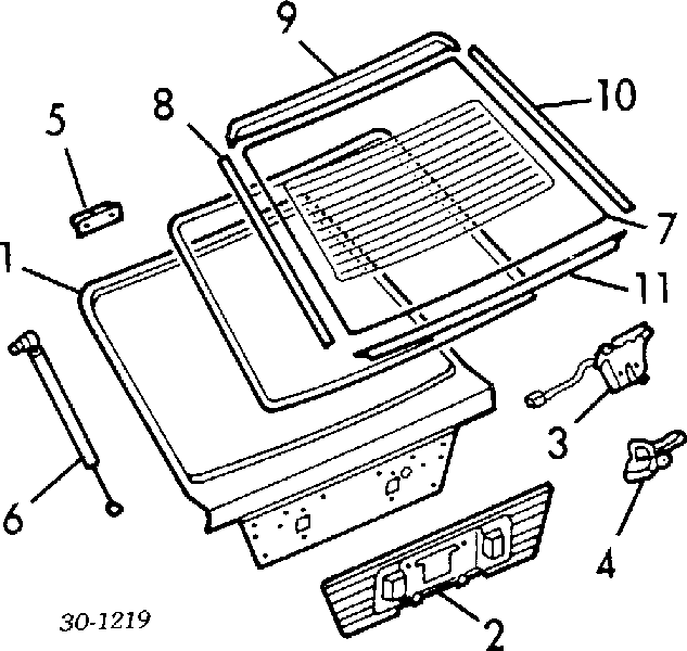 Amortecedor de tampa de porta-malas (de 3ª/5ª porta traseira) para Nissan Bluebird (T72, T12)