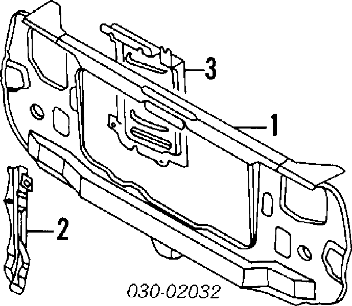 Суппорт радиатора в сборе (монтажная панель крепления фар) на Nissan Cherry N12
