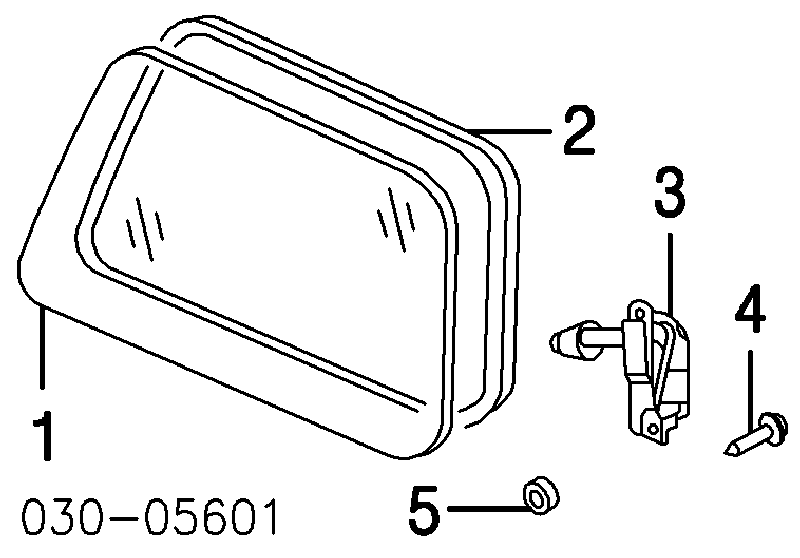 Vidro de carroçaria (da seção de bagagem) esquerdo para Nissan Armada 