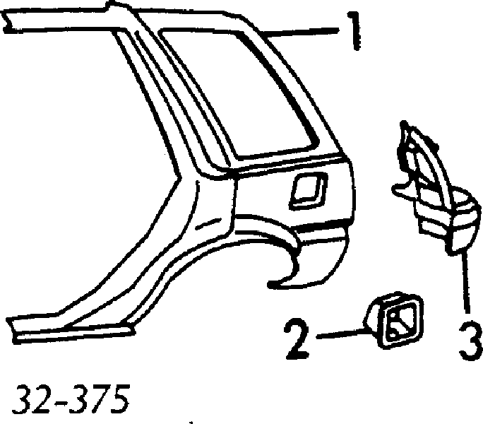 Крыло заднее правое на Honda Civic III 