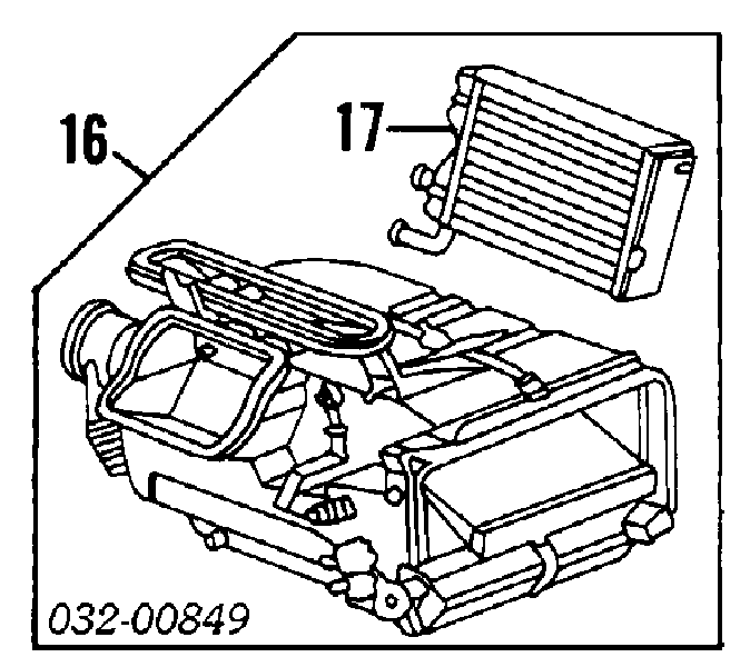 Радиатор печки (отопителя) на Honda Accord III 