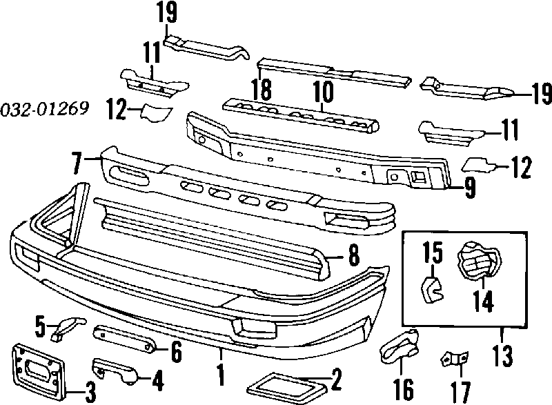 Передний бампер на Honda Accord III 