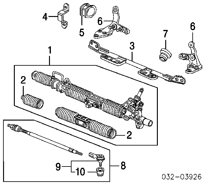 Рулевая рейка 53601SCVA02 Honda