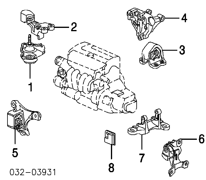 Купить 50821SCVA02 Honda Правая опора двигателя
