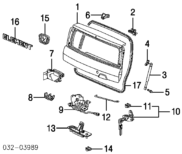 Петля задней двери 68210S7A000ZZ Honda