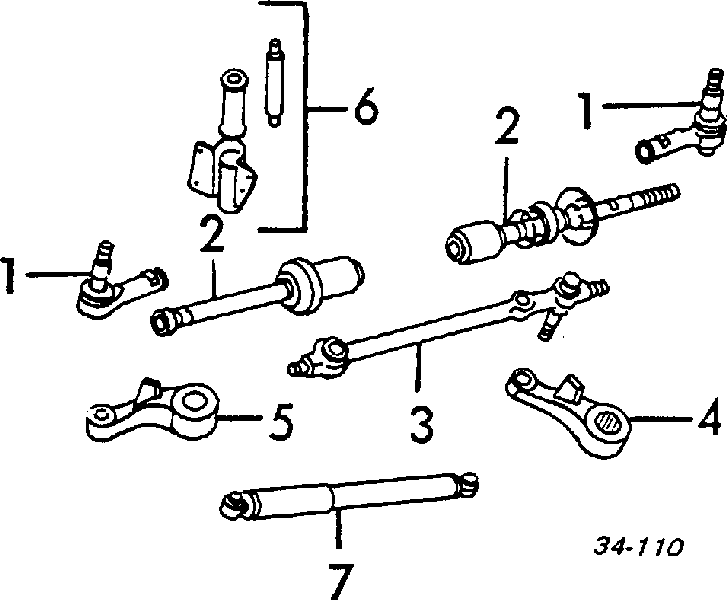 Braço oscilante de pêndulo 97039326 Peugeot/Citroen