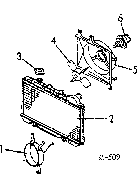 Шланг (патрубок) радиатора охлаждения верхний на Mazda 626 II 