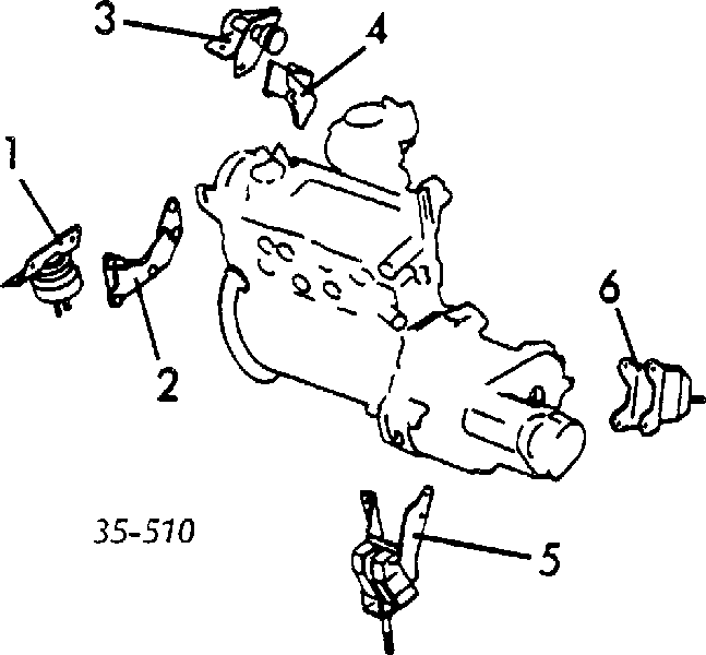 Подушка (опора) двигателя правая задняя на Mazda 626 II 