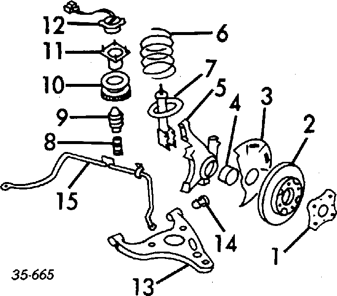 Bota de proteção de amortecedor dianteiro para Mazda 626 (GC)