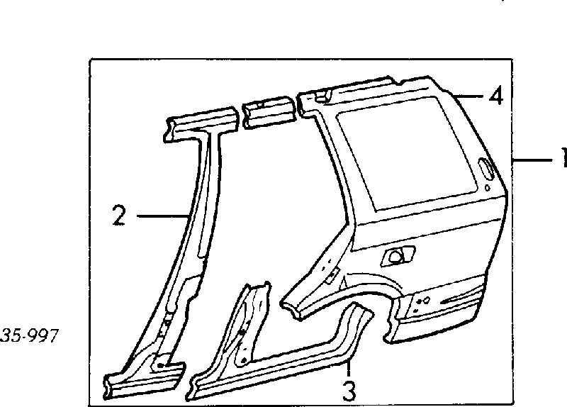 Крыло заднее правое на Mazda 323 III 