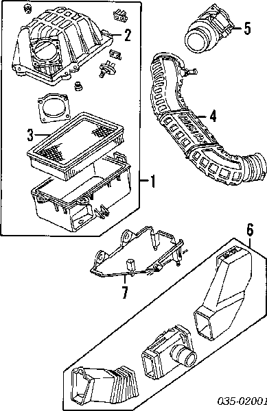 Sensor de fluxo (consumo) de ar, medidor de consumo M.A.F. - (Mass Airflow) ZZL013215 Mazda