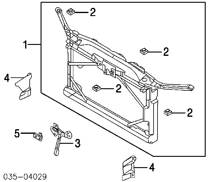 Суппорт радиатора в сборе (монтажная панель крепления фар) на Mazda 6 GG