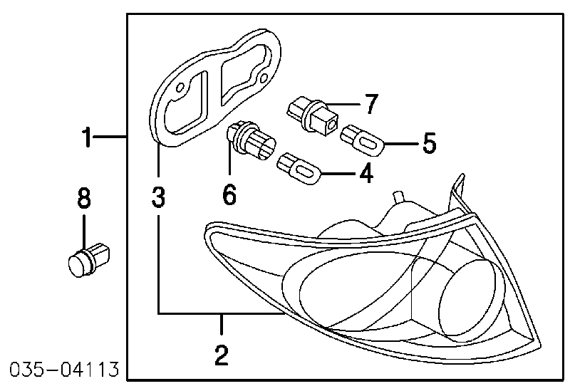 Braçadeira de fixação da luz traseira para Mazda 6 (GH)