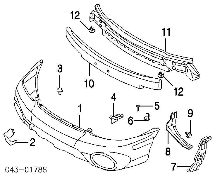 Cápsula (prendedor) de fixação do pára-choque traseiro para Subaru Legacy (B13)