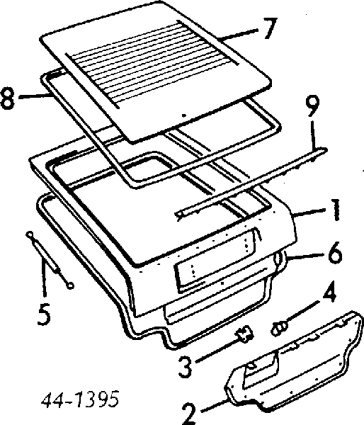 Amortecedor de tampa de porta-malas (de 3ª/5ª porta traseira) para Toyota Corolla (E8)