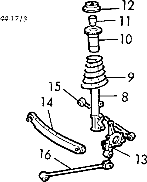 Braço oscilante inferior direito de suspensão traseira para Toyota Celica (T16)