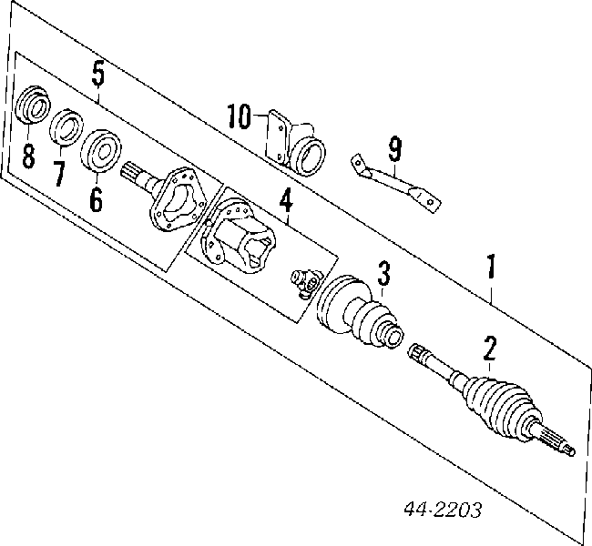 Полуось задняя правая 4341020042 Toyota