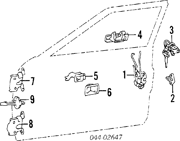 Limitador dianteiro de abertura de porta para Toyota Carina (T17)