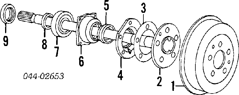 Задний тормозной шланг 9694034305 Toyota