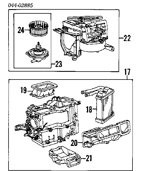 Radiador de forno (de aquecedor) para Toyota Camry (V2)