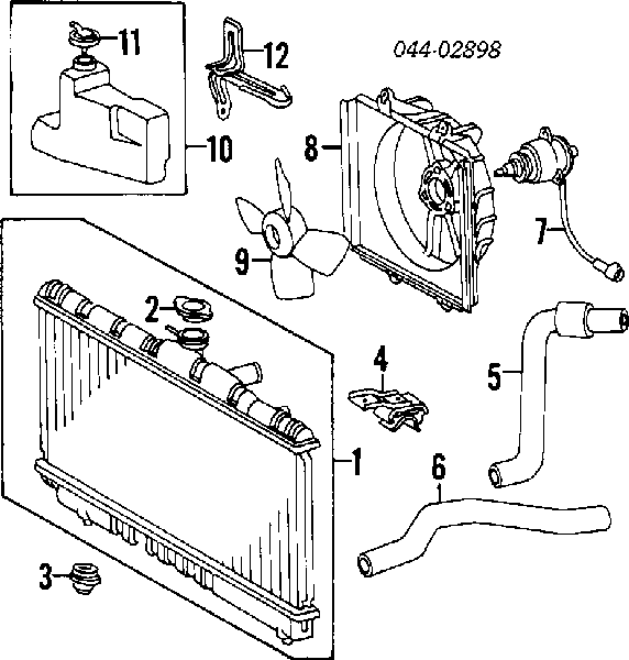 Диффузор радиатора охлаждения на Toyota Avensis T22
