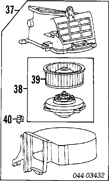 94854552 General Motors motor de ventilador de forno (de aquecedor de salão)