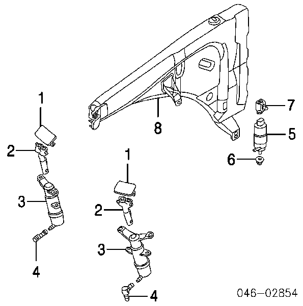 Тройник системы стеклоомывателя на Audi A6 4B, C5