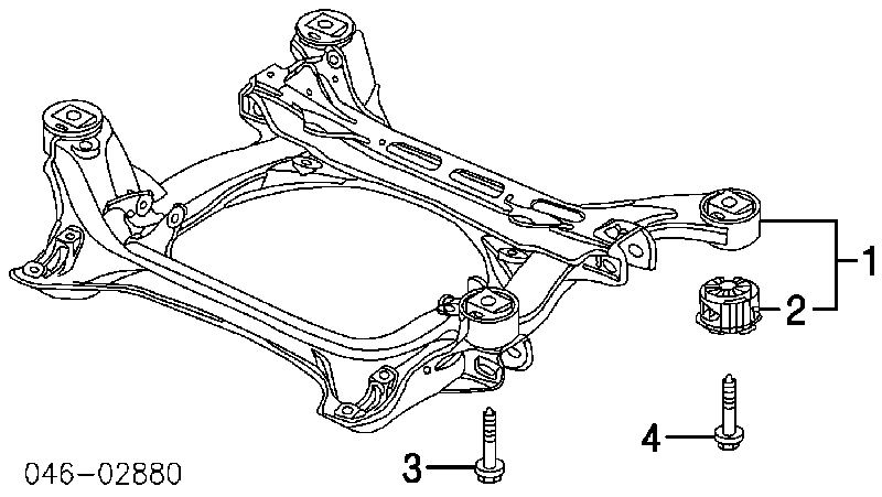 7L0499030R VAG viga de suspensão dianteira (plataforma veicular)