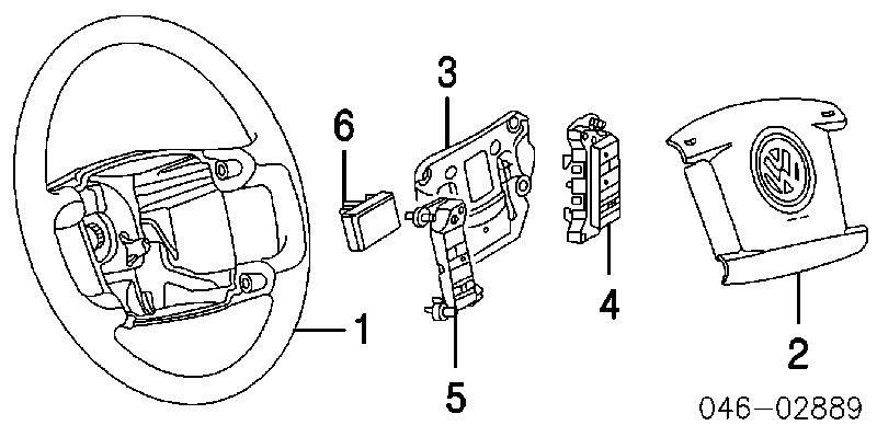 Unidade de interruptores de botão do volante de direção para Volkswagen Touareg (7LA)