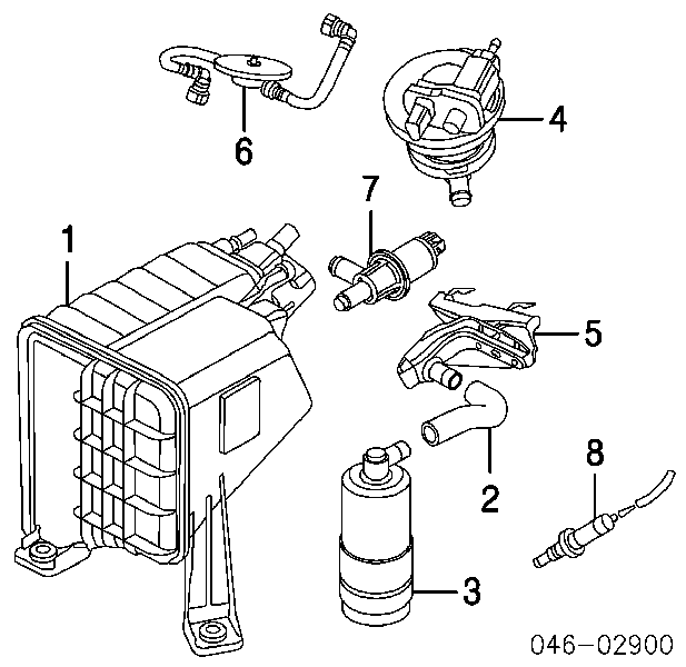 Sonda lambda, sensor esquerdo de oxigênio até o catalisador para Audi A8 (4E2, 4E8)