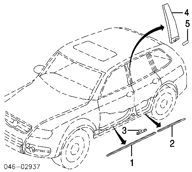 Cápsula (prendedor) de fixação de placas sobrepostas do acesso 95555954700 VAG