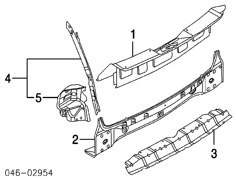 Панель багажного отсека задняя 7L6813303A VAG