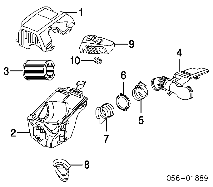 8253184110 Isuzu sensor de fluxo (consumo de ar, medidor de consumo M.A.F. - (Mass Airflow))