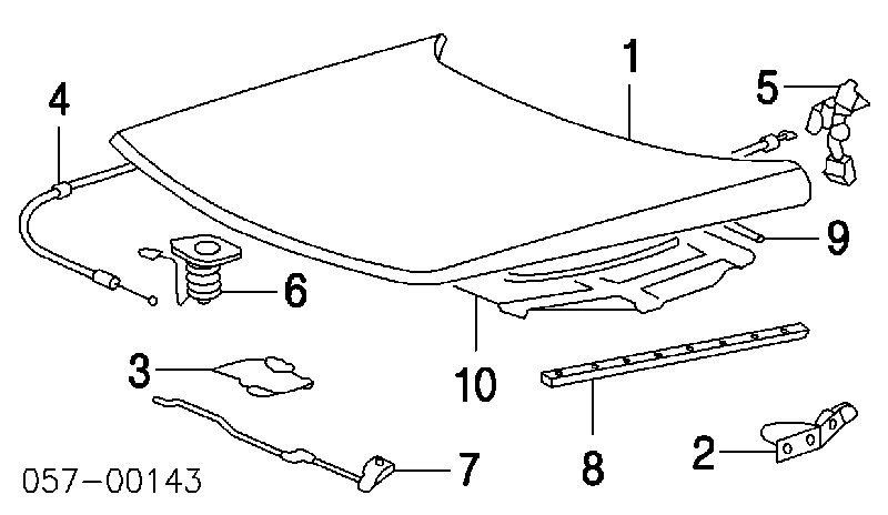 MB312389 Mitsubishi капот