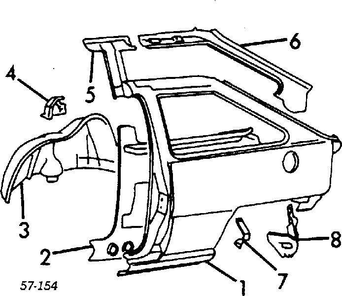 Крыло заднее правое на Mitsubishi Colt II 