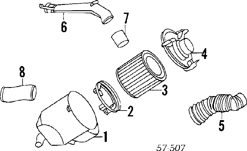 Filtro de ar MD607648 Mitsubishi