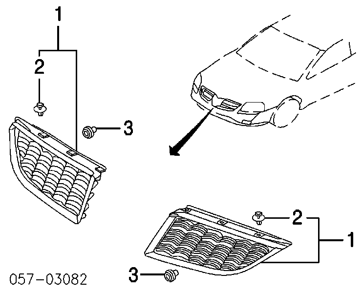 MN161845HA Chrysler решетка радиатора левая