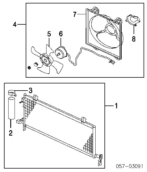 Radiador de aparelho de ar condicionado 7812A173 Mitsubishi